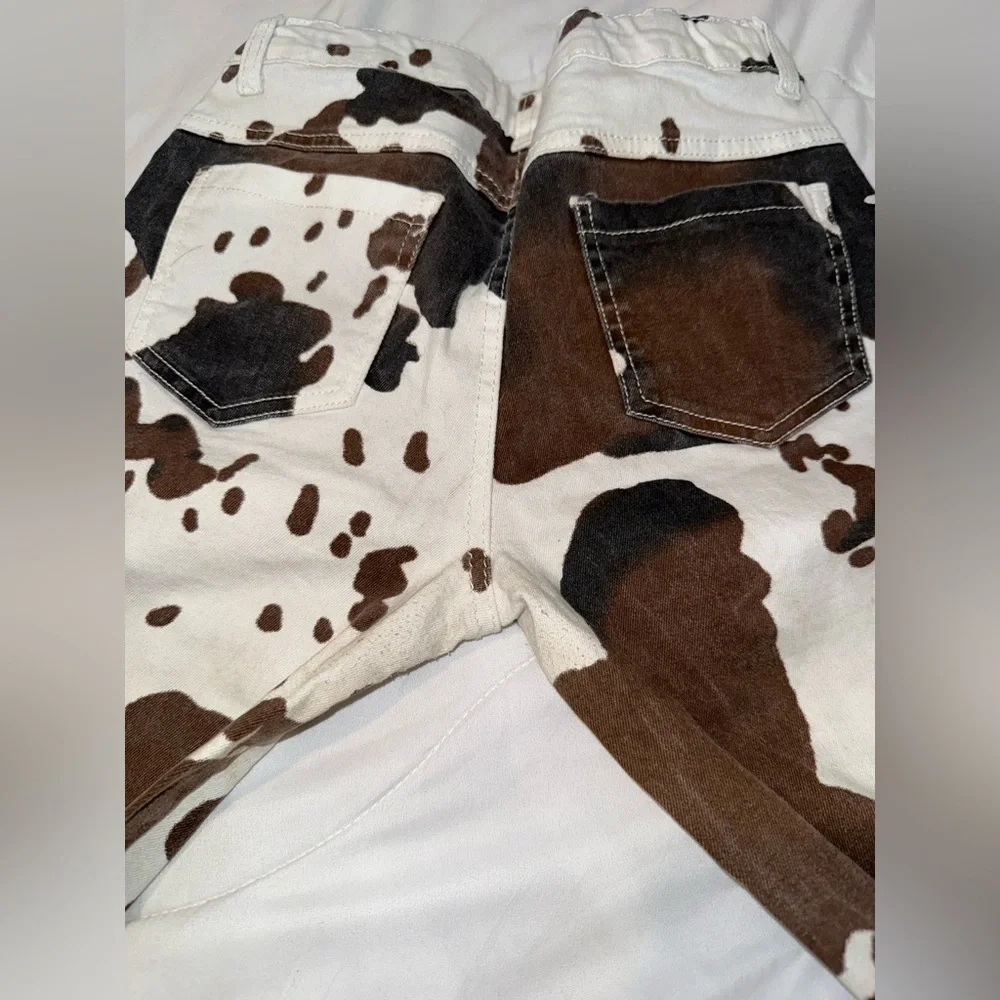 Bundle Kids' Brown and White Animal Print Jeans‎